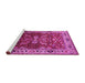 Sideview of Machine Washable Oriental Pink Industrial Rug, wshurb2625pnk