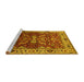 Sideview of Machine Washable Oriental Yellow Industrial Rug, wshurb2625yw