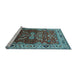 Sideview of Machine Washable Oriental Light Blue Industrial Rug, wshurb2625lblu