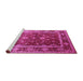 Sideview of Machine Washable Oriental Pink Industrial Rug, wshurb2626pnk