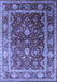 Machine Washable Oriental Blue Industrial Rug, wshurb2626blu