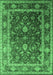 Machine Washable Oriental Emerald Green Industrial Area Rugs, wshurb2626emgrn