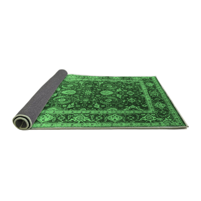 Sideview of Oriental Emerald Green Industrial Rug, urb2626emgrn