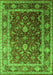 Machine Washable Oriental Green Industrial Area Rugs, wshurb2626grn