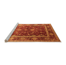 Sideview of Machine Washable Oriental Orange Industrial Area Rugs, wshurb2626org