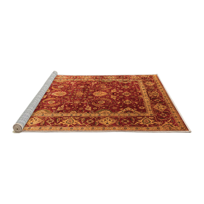 Sideview of Machine Washable Oriental Orange Industrial Area Rugs, wshurb2626org