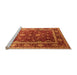 Sideview of Machine Washable Oriental Orange Industrial Area Rugs, wshurb2626org