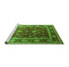 Sideview of Machine Washable Oriental Green Industrial Area Rugs, wshurb2626grn