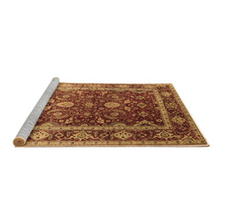 Sideview of Machine Washable Oriental Brown Industrial Rug, wshurb2626brn