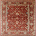 Square Mid-Century Modern Red Oriental Rug, urb2626