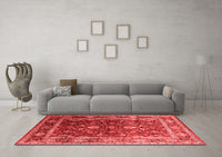 Machine Washable Oriental Red Industrial Rug, wshurb2626red