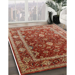 Machine Washable Industrial Modern Red Rug in a Family Room, wshurb2626
