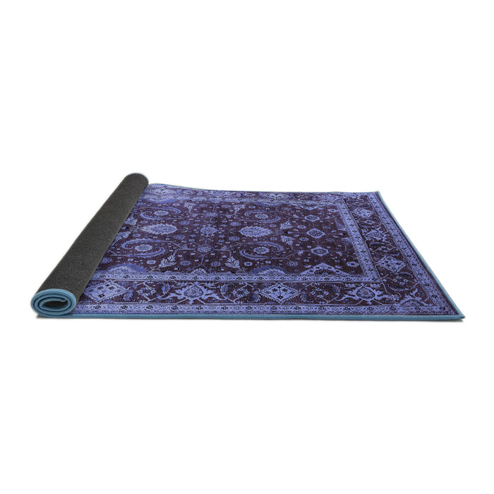 Sideview of Oriental Blue Industrial Rug, urb2626blu