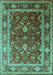 Oriental Turquoise Industrial Rug, urb2626turq