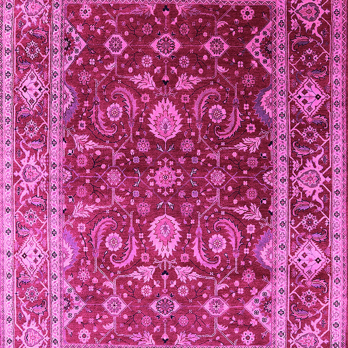 Machine Washable Oriental Pink Industrial Rug, wshurb2626pnk