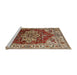 Sideview of Machine Washable Industrial Modern Tomato Red Rug, wshurb2627