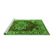 Sideview of Machine Washable Persian Green Traditional Area Rugs, wshurb2627grn