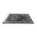 Sideview of Machine Washable Persian Gray Traditional Rug, wshurb2627gry