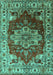 Machine Washable Persian Turquoise Traditional Area Rugs, wshurb2627turq