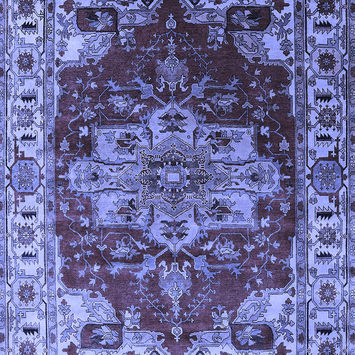 Machine Washable Persian Blue Traditional Rug, wshurb2627blu