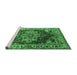 Sideview of Machine Washable Persian Emerald Green Traditional Area Rugs, wshurb2627emgrn