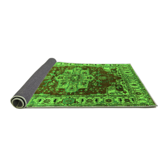 Sideview of Persian Green Traditional Rug, urb2627grn