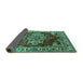 Sideview of Persian Turquoise Traditional Rug, urb2627turq
