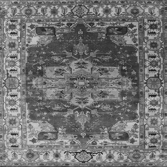 Square Persian Gray Traditional Rug, urb2627gry
