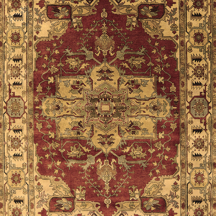 Machine Washable Persian Brown Traditional Rug, wshurb2627brn