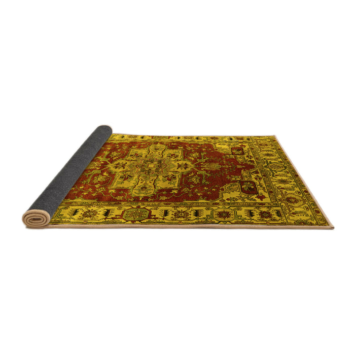 Sideview of Persian Yellow Traditional Rug, urb2627yw