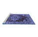 Sideview of Machine Washable Persian Blue Traditional Rug, wshurb2627blu