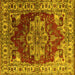 Square Persian Yellow Traditional Rug, urb2627yw