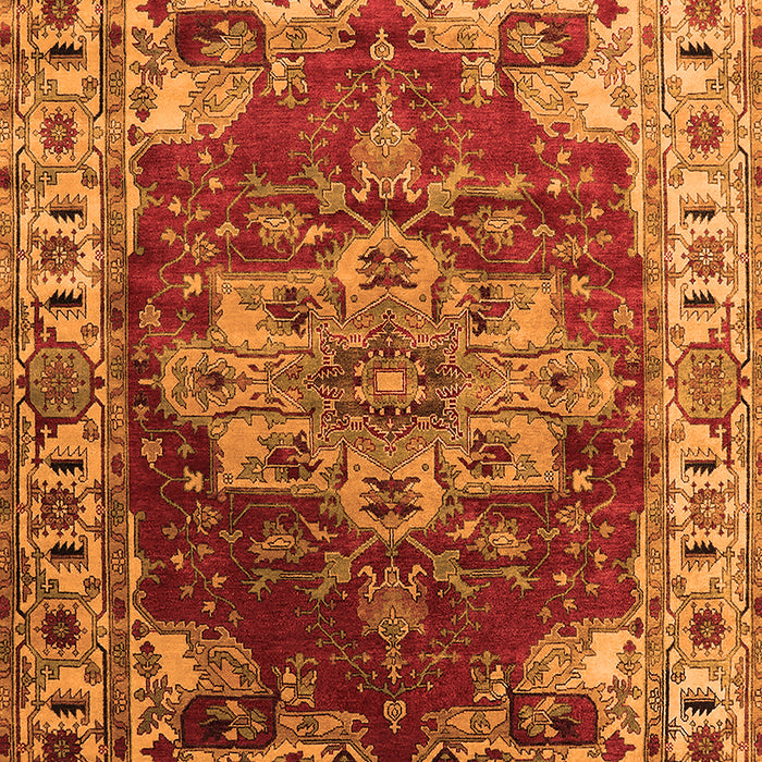 Machine Washable Persian Orange Traditional Area Rugs, wshurb2627org
