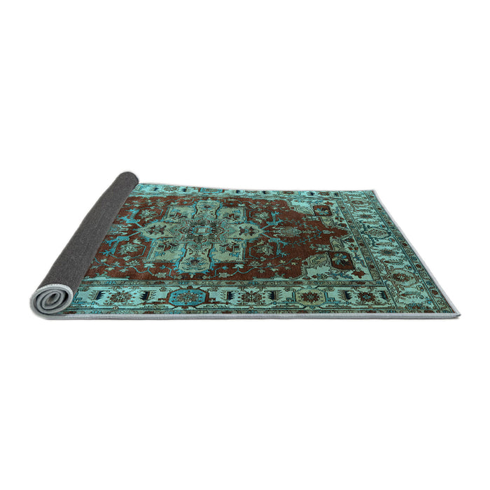 Sideview of Persian Light Blue Traditional Rug, urb2627lblu