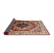Sideview of Mid-Century Modern Fire Brick Red Persian Rug, urb2628