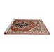 Sideview of Machine Washable Industrial Modern Fire Brick Red Rug, wshurb2628