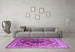 Machine Washable Persian Purple Traditional Area Rugs in a Living Room, wshurb2628pur