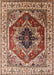 Mid-Century Modern Fire Brick Red Persian Rug, urb2628