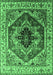 Machine Washable Persian Emerald Green Traditional Area Rugs, wshurb2628emgrn