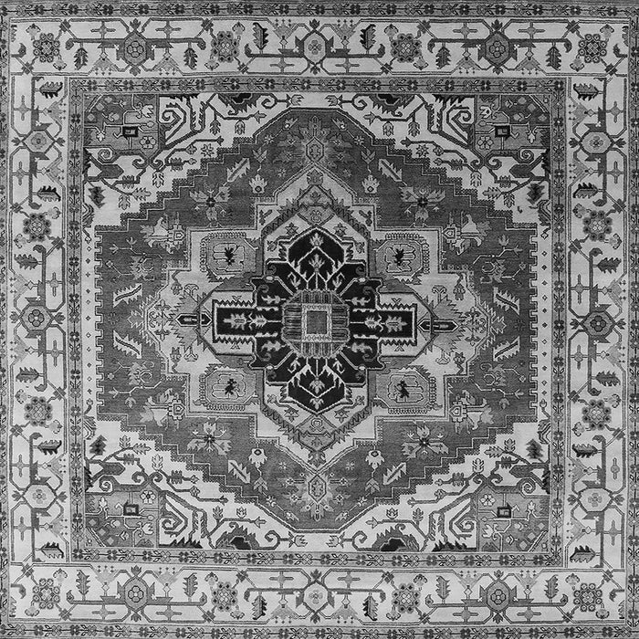 Square Persian Gray Traditional Rug, urb2628gry