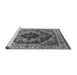 Sideview of Machine Washable Persian Gray Traditional Rug, wshurb2628gry