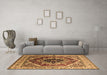 Machine Washable Persian Brown Traditional Rug in a Living Room,, wshurb2628brn