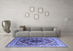 Machine Washable Persian Blue Traditional Rug in a Living Room, wshurb2628blu