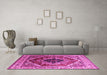 Machine Washable Persian Pink Traditional Rug in a Living Room, wshurb2628pnk