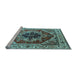 Sideview of Machine Washable Persian Light Blue Traditional Rug, wshurb2628lblu