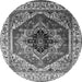 Round Persian Gray Traditional Rug, urb2628gry