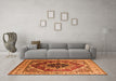 Machine Washable Persian Orange Traditional Area Rugs in a Living Room, wshurb2628org