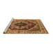 Sideview of Machine Washable Persian Brown Traditional Rug, wshurb2628brn