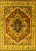 Machine Washable Persian Yellow Traditional Rug, wshurb2628yw