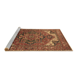 Sideview of Machine Washable Oriental Brown Industrial Rug, wshurb2629brn